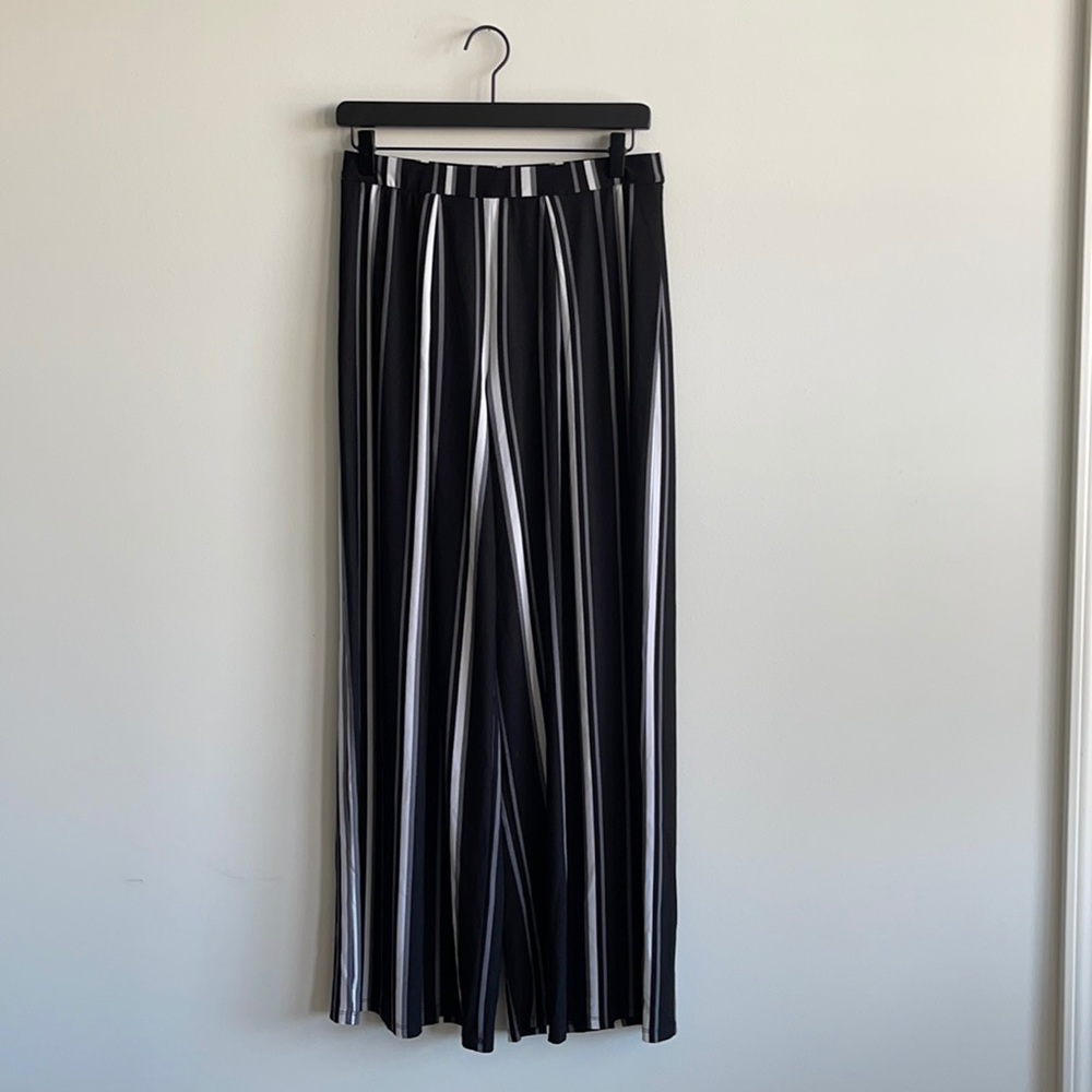 Philosophy black and white stripe pants